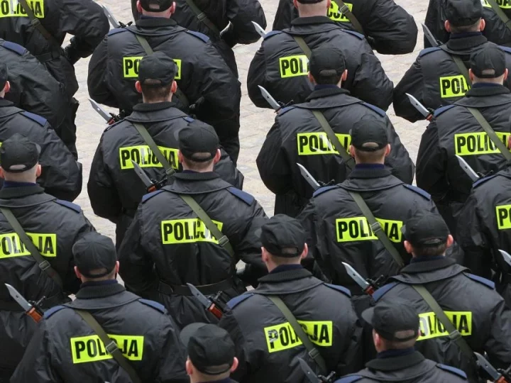 Протест полицейских в Польше