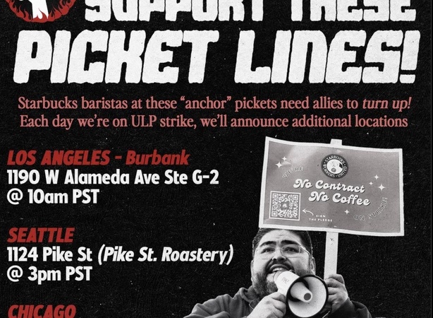 Бариста Starbucks вышли на забастовку
