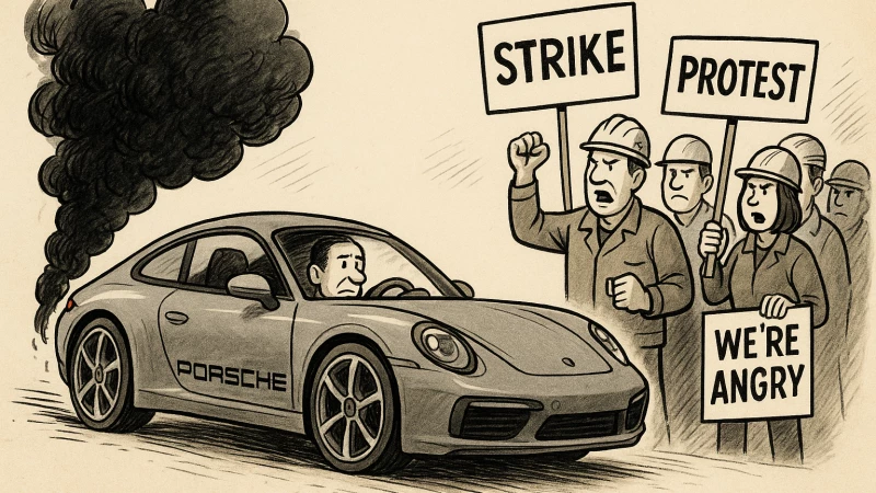 Porsche теряет мощность, а профсоюзы заводят мотор протеста