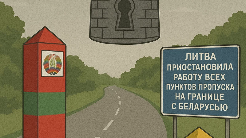 Замок на белорусско-литовской границе