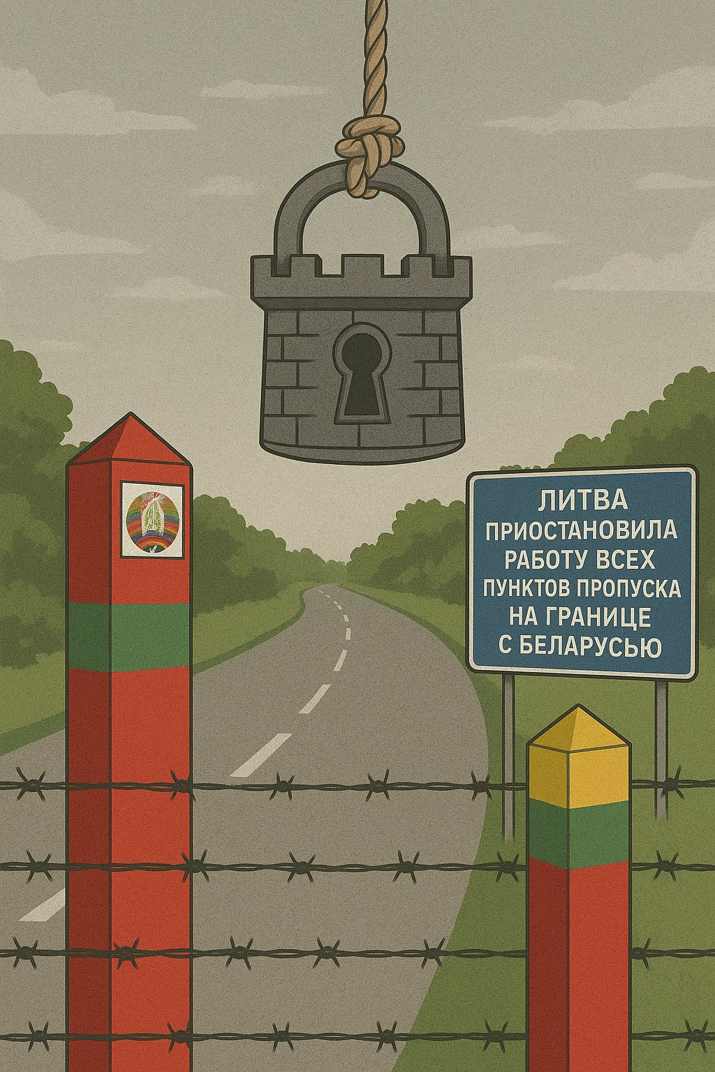 Замок на белорусско-литовской границе Замок на белорусско-литовской границе