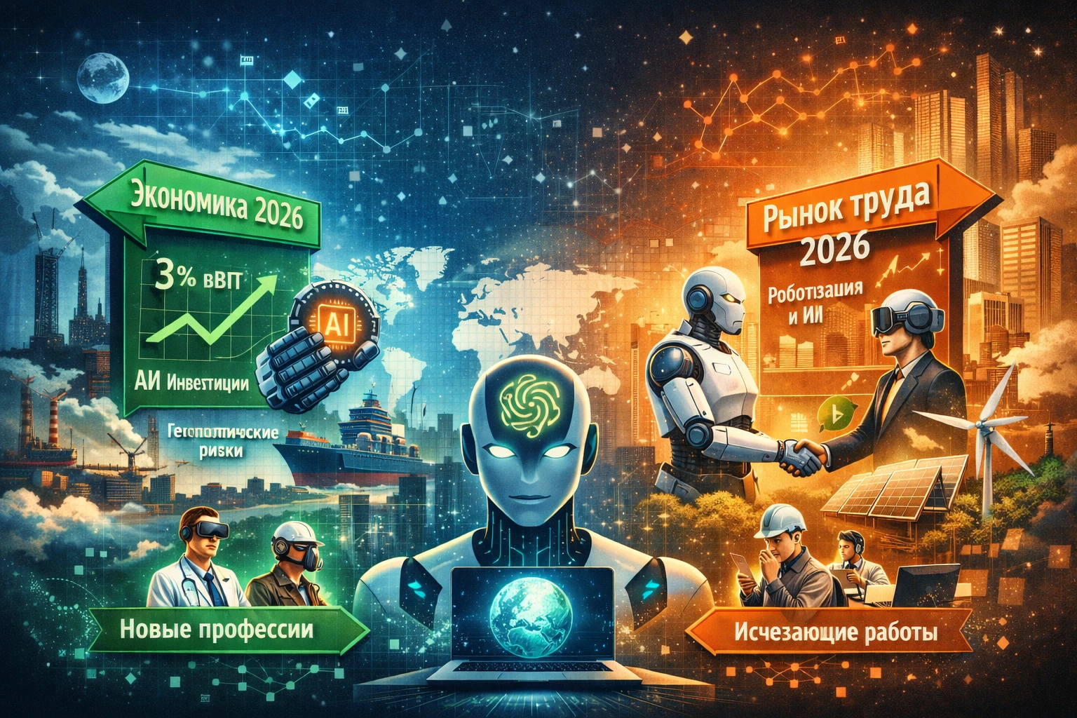 Мир 2026 глазами GPT: экономика и рынок труда на пороге трансформации