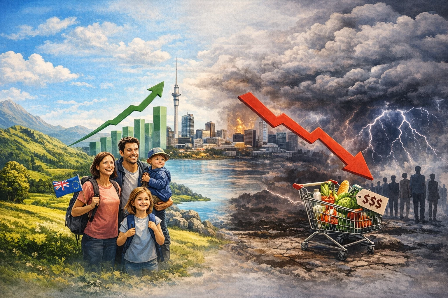 Новая Зеландия: статистический рай с экономическими тучами. Как цифры раскрывают парадокс миграционной привлекательности