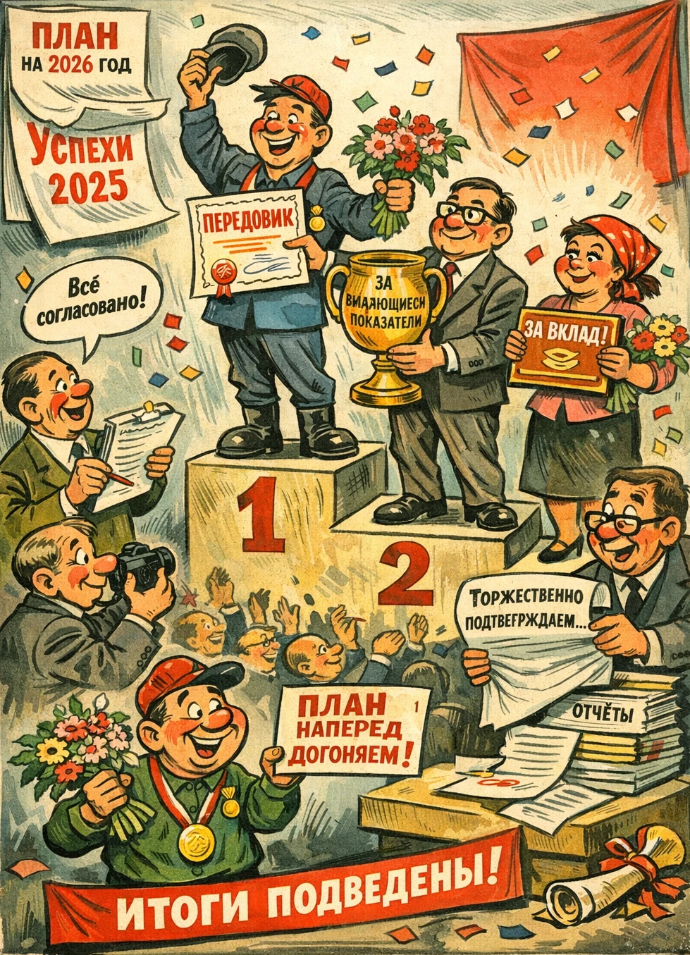 Трудовые успехи достигнуты в полном соответствии с формулировками