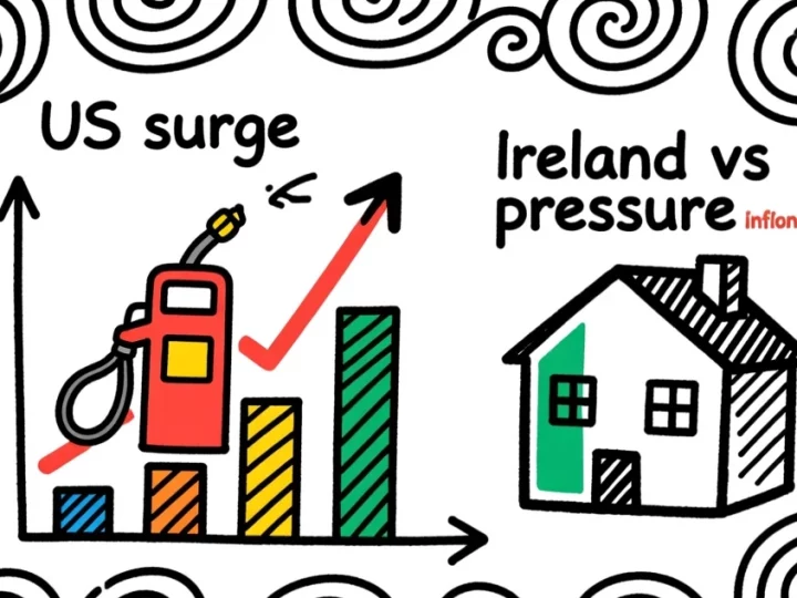 Бензиновый скачок против жилищного давления: мартовский анализ инфляции в США и Ирландии