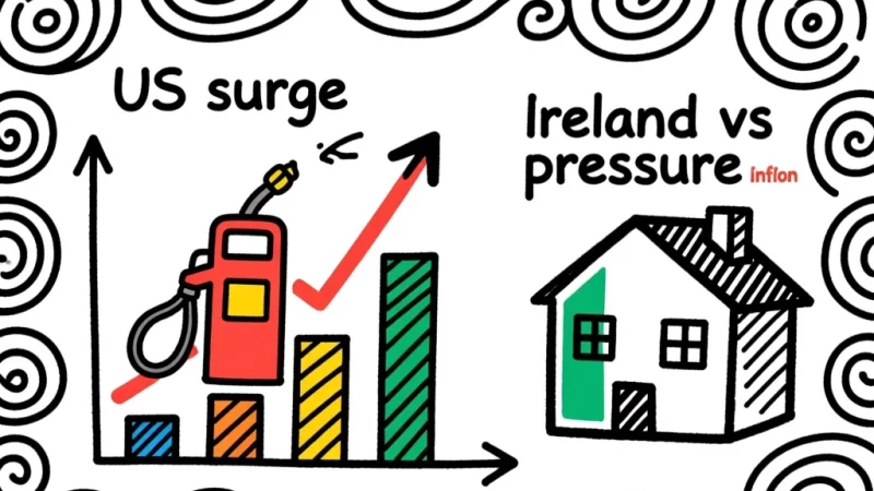 Бензиновый скачок против жилищного давления: мартовский анализ инфляции в США и Ирландии