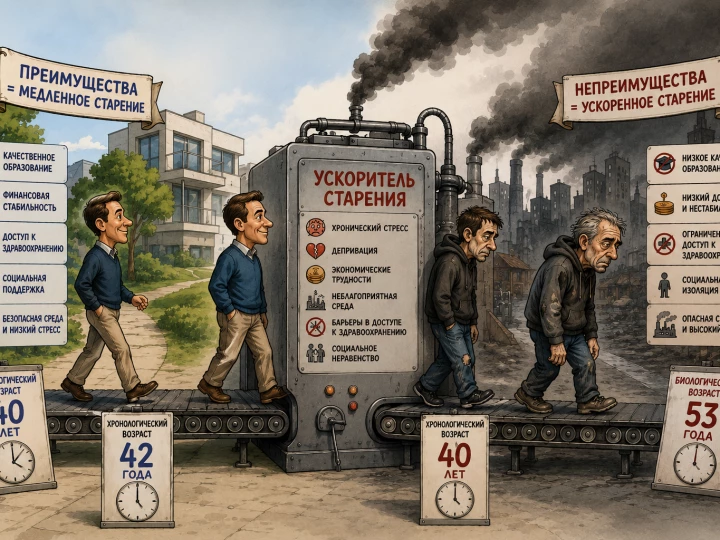 Социальное неравенство ускоряет биологическое старение