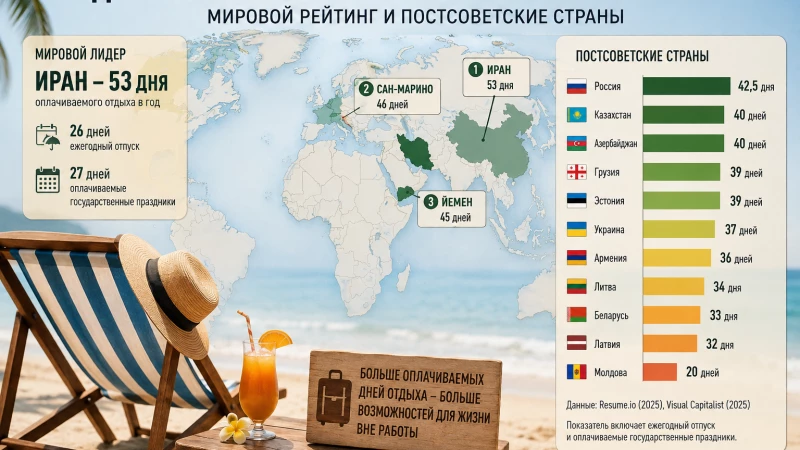 Отпуск по-максимуму: кто в лидерах?