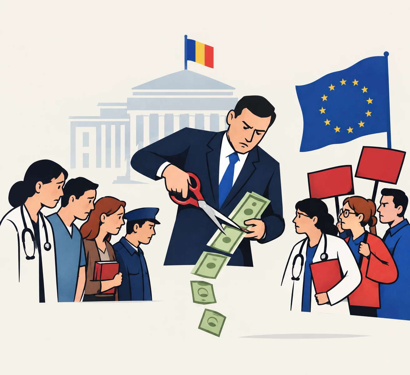 Румыния режет зарплаты?